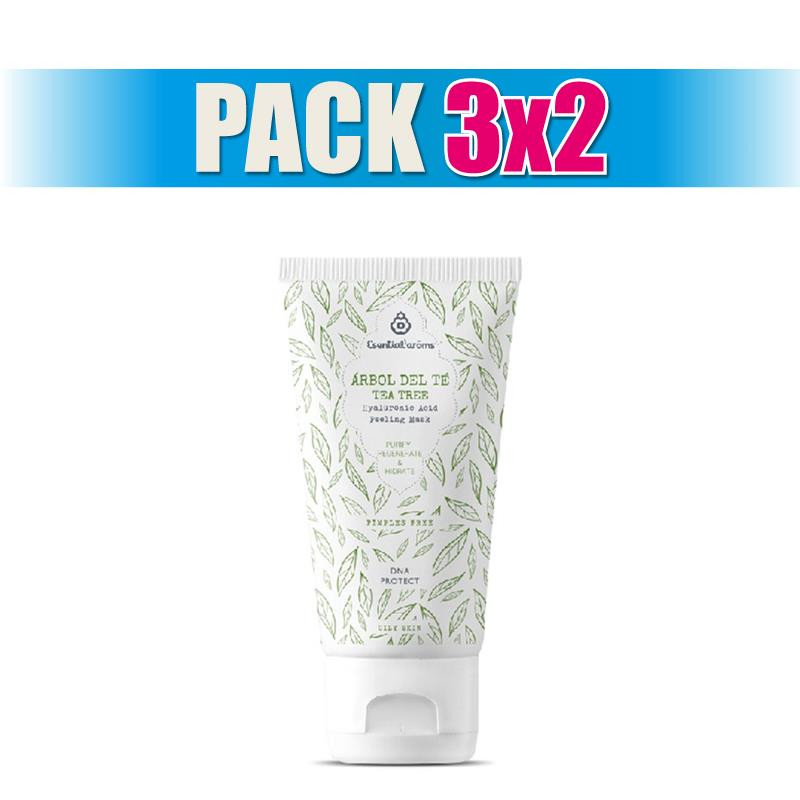 Pack 3x2 MASCARILLA EXFOLIANTE DE ARBOL DE TE 50Ml. ESENTIAL AROMS