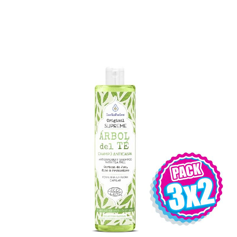 Pack 3x2 CHAMPU ANTICASPA ARBOL DE TE 200Ml. ESENTIAL AROMS