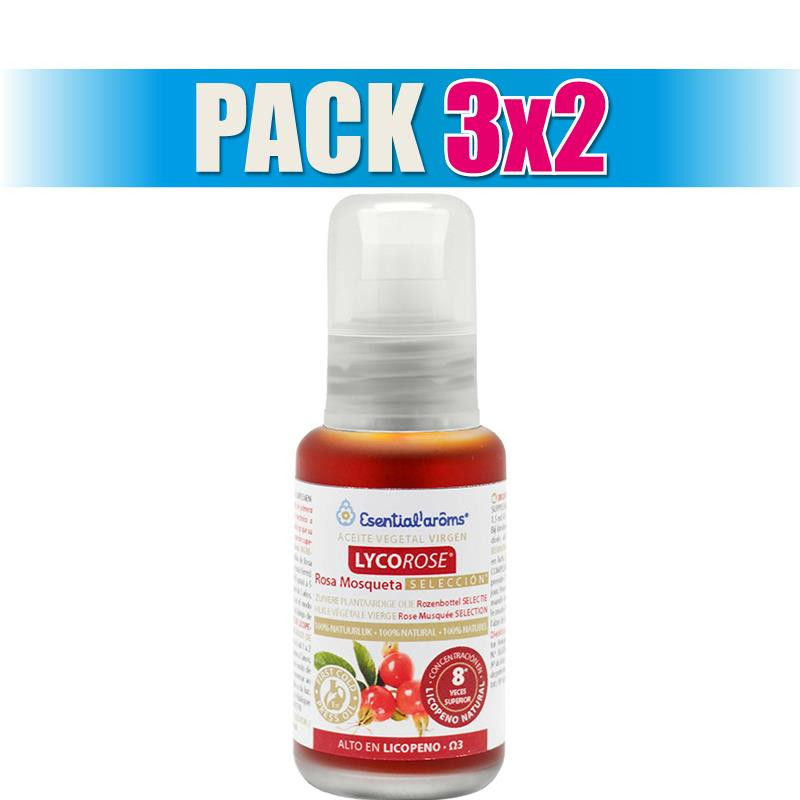 Pack 3x2 ACEITE VEGETAL DE ROSA MOSQUETA 50Ml. ESENTIAL AROMS