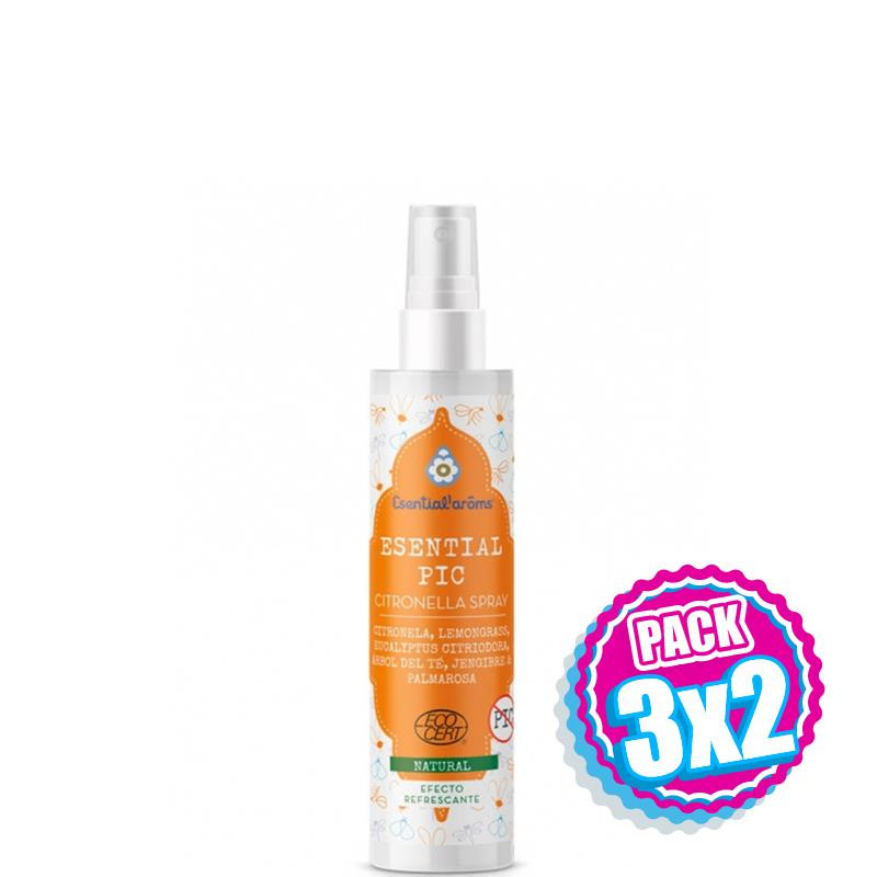 Pack 3x2 CITRONELLA SPRAY ESENTIAL PIC 100Ml. ESENTIAL AROMS