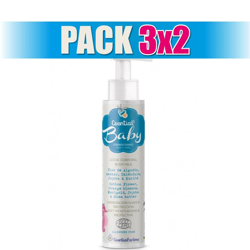 Pack 3x2 LECHE CORPORAL BEBE 100Ml. ESENTIAL AROMS