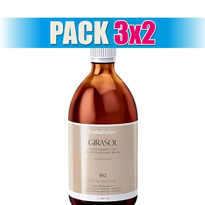 Pack 3x2 ACEITE VEGETAL GIRASOL BIO 1L ESENTIAL AROMS