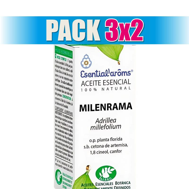 Pack 3x2 ACEITE ESENCIAL DE MILENRAMA 5Ml ESENTIAL AROMS