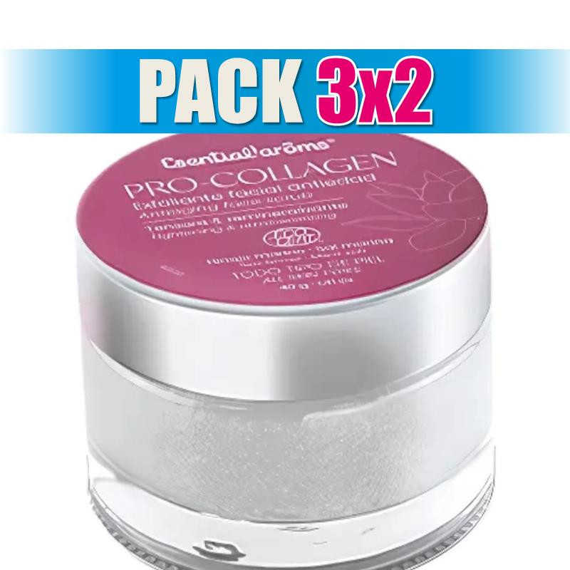 Pack 3x2 EXFOLIANTE FACIAL ANTIEDAD PRO-COLLAGEN 40G ESENTIAL AROMS