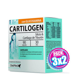 Pack 3x2 CARTILOGEN 90 CAPSULAS DIETMED