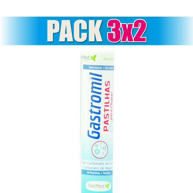 Pack 3x2 GASTROMIL 20 PASTILLAS DIETMED