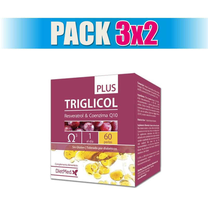 Pack 3x2 TRIGLICOL PLUS 60 PERLAS DIETMED