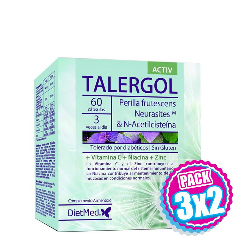 Pack 3x2 TALERGOL ACTIV 60 CAPSULAS DIETMED