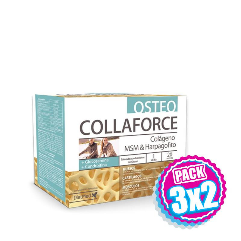 Pack 3x2 COLLAFORCE OSTEO 20 SOBRES DIETMED