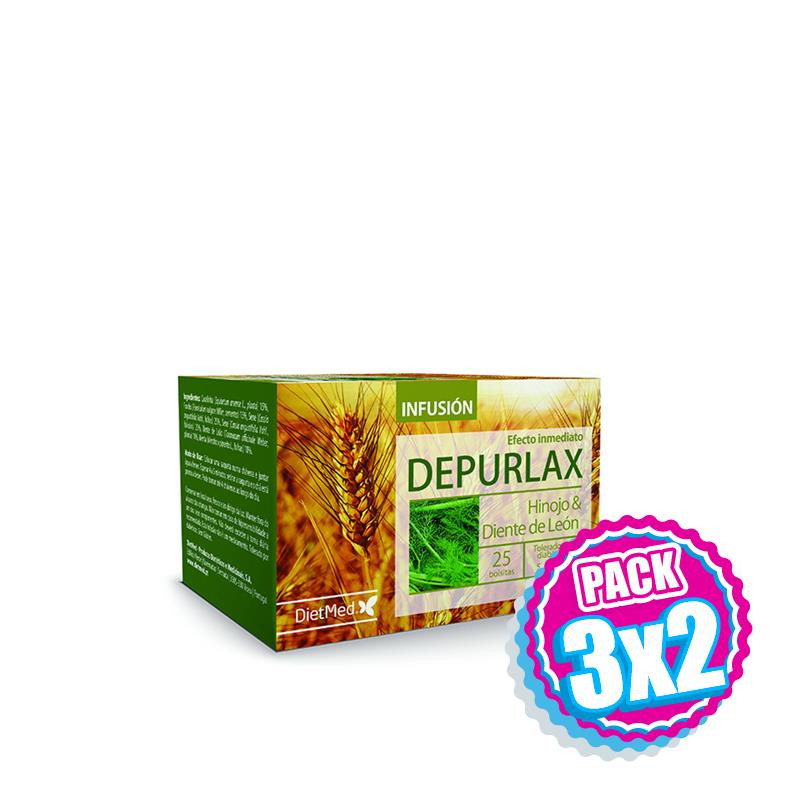 Pack 3x2 DEPURLAX CHA 25 FILTROS DIETMED
