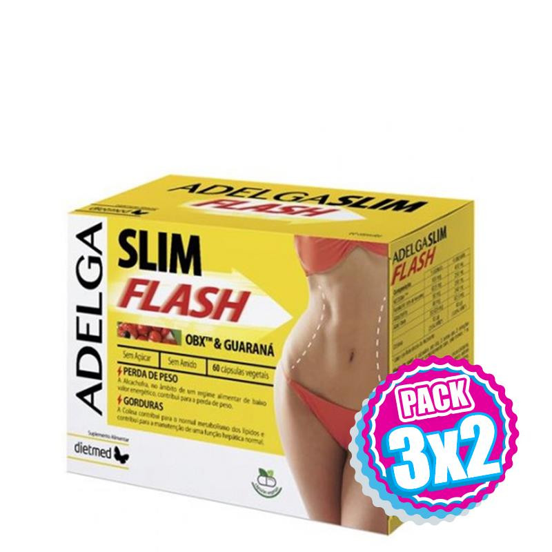 Pack 3x2 ADELGASLIM FLASH 60 CAPSULAS DIETMED