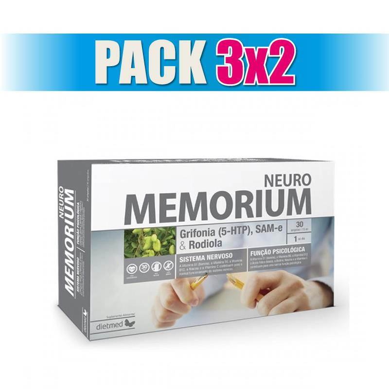 Pack 3x2 MEMORIUM NEURO 30 AMPOLLAS DIETMED