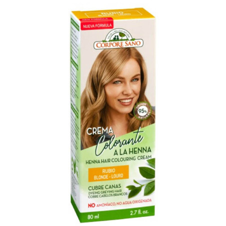 CREMA COLOR CABELLO RUBIO 80Ml. CORPORE SANO