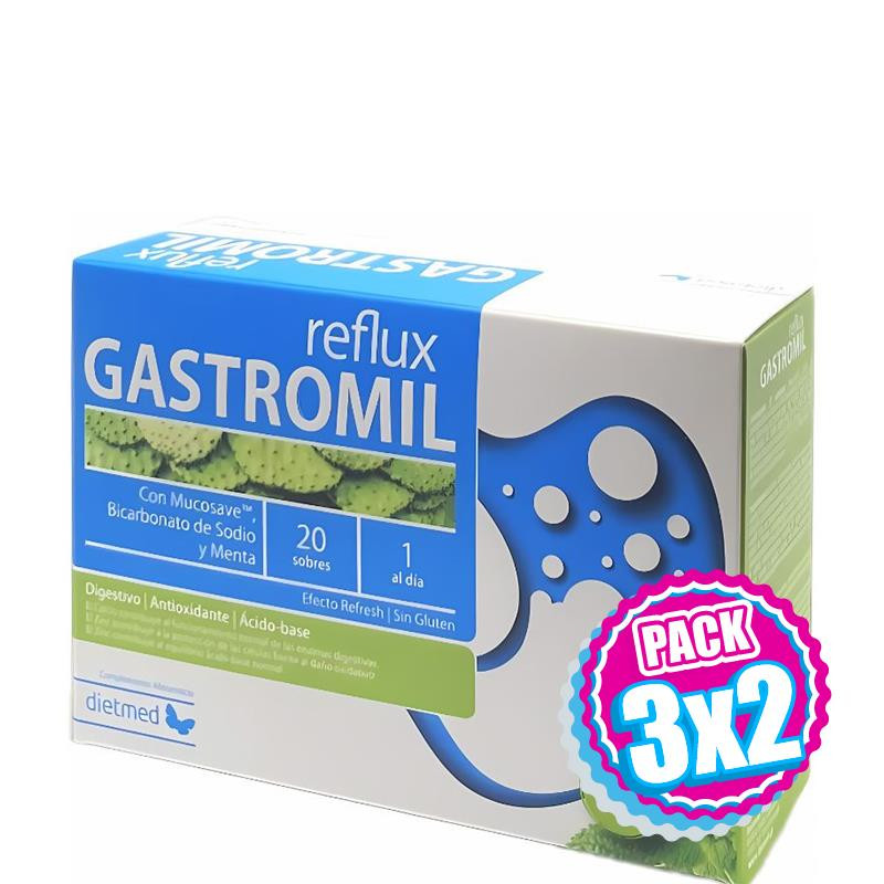 Pack 3x2 GASTROMIL REFLUX 20 SOBRES DIETMED