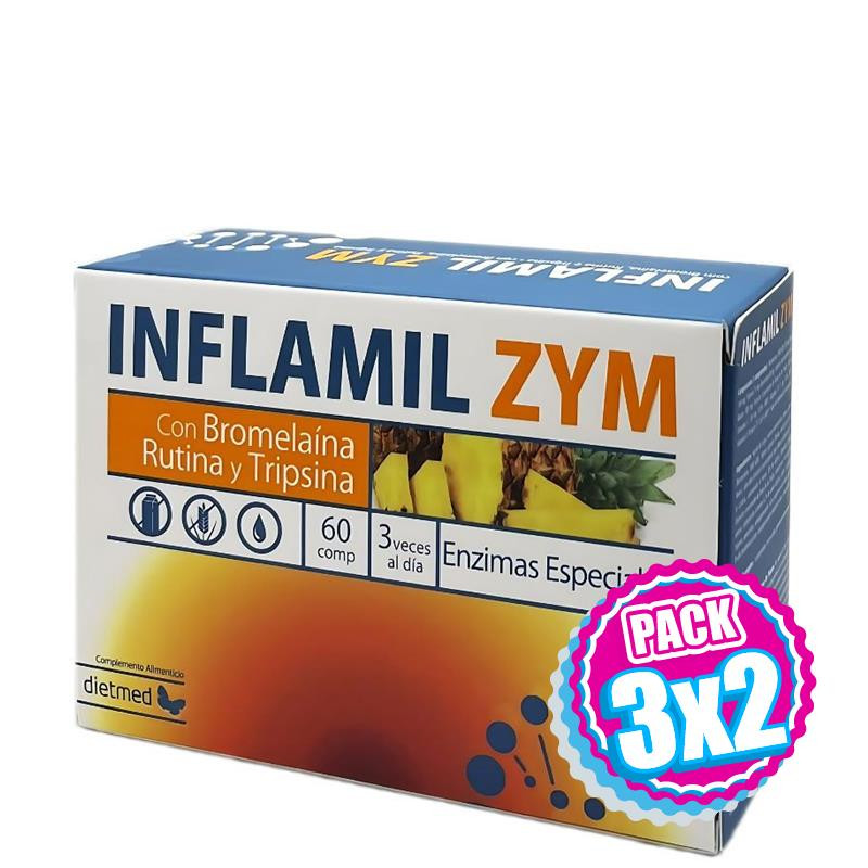 Pack 3x2 INFLAMIL ZYM 60 COMPRIMIDOS DIETMED