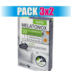 Pack 3x2 MELATONOX RAPID 30 COMPRIMIDOS DIETMED