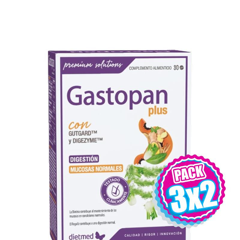 Pack 3x2 GASTOPAN PLUS 30 COMPRIMIDOS DIETMED