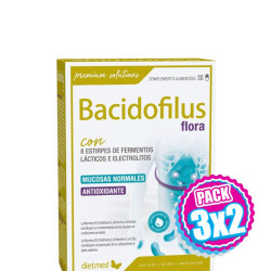 Pack 3x2 BACIDOFILUS FLORA 30 CÁPSULAS DIETMED