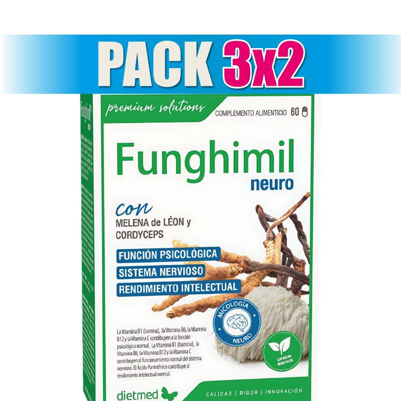 Pack 3x2 FUNGHIMIL NEURO 60 CÁPSULAS DIETMED