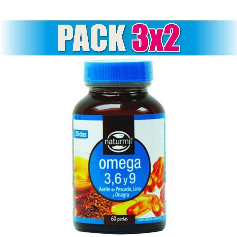 Pack 3x2 OMEGA 3-6-9 60 PERLAS NATURMIL