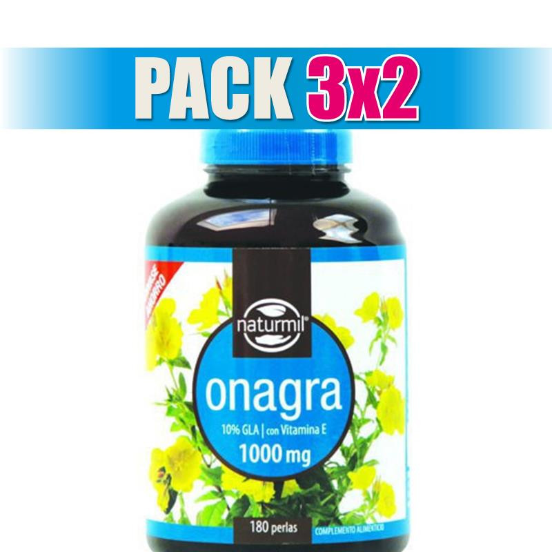 Pack 3x2 ONAGRA 1000MG 180 PERLAS NATURMIL