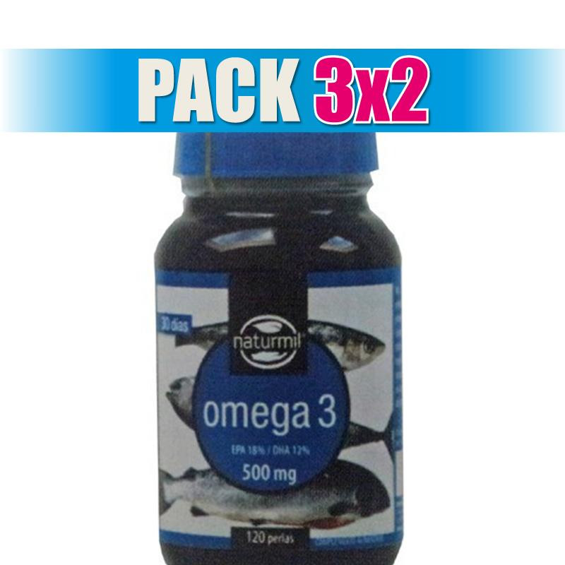 Pack 3x2 OMEGA 3 18/12 500MG 120 PERLAS NATURMIL