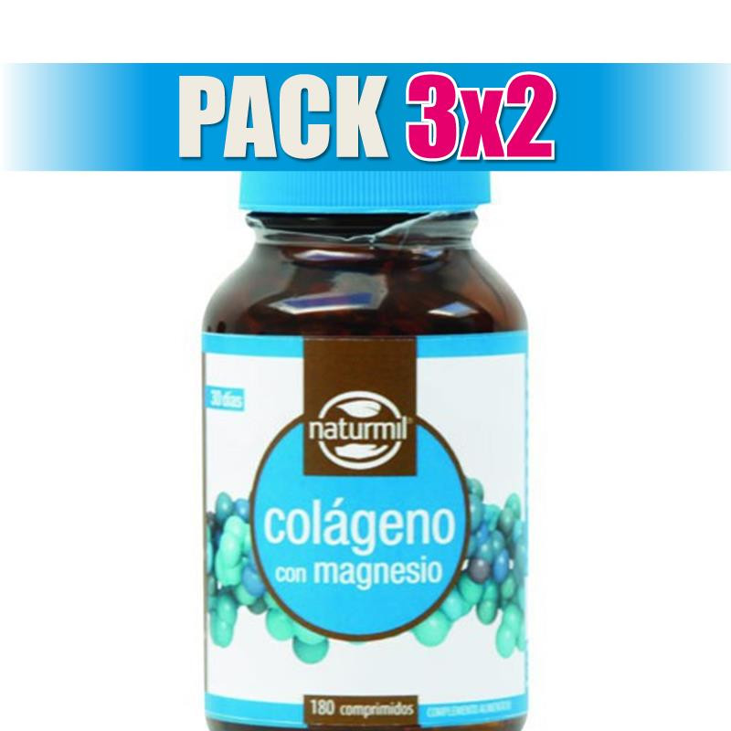 Pack 3x2 COLAGENO CON MAGNESIO 600MG 180 COMPRIMIDOS NATURMIL