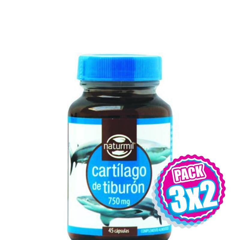Pack 3x2 CARTILAGO DE TIBURON 750MG 45 CAPSULAS NATURMIL