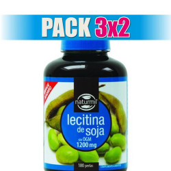 Pack 3x2 LECITINA DE SOJA 1200MG 180 PERLAS NATURMIL