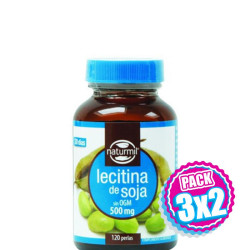 Pack 3x2 LECITINA DE SOJA 500MG 120 PERLAS NATURMIL