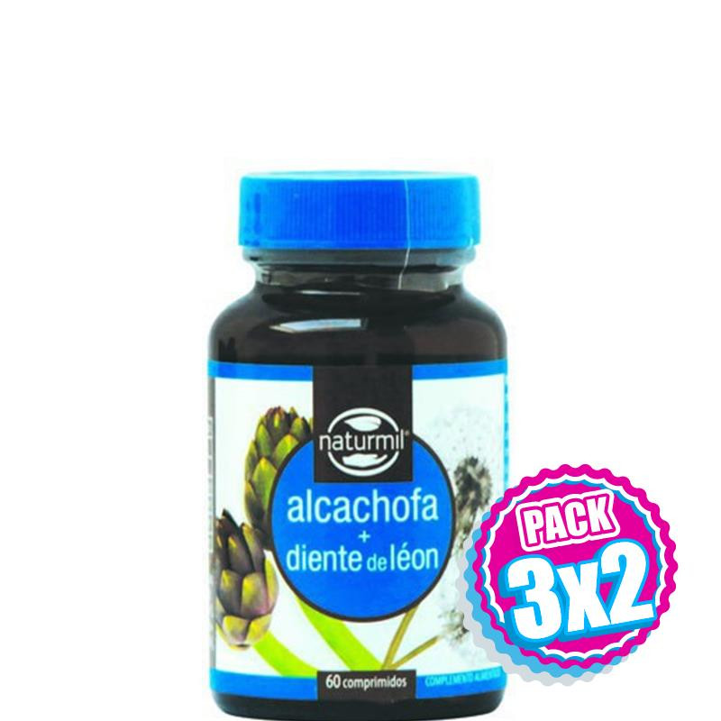 Pack 3x2 ALCACHOFA Y DIENTE DE LEON 60 COMPRIMIDOS NATURMIL