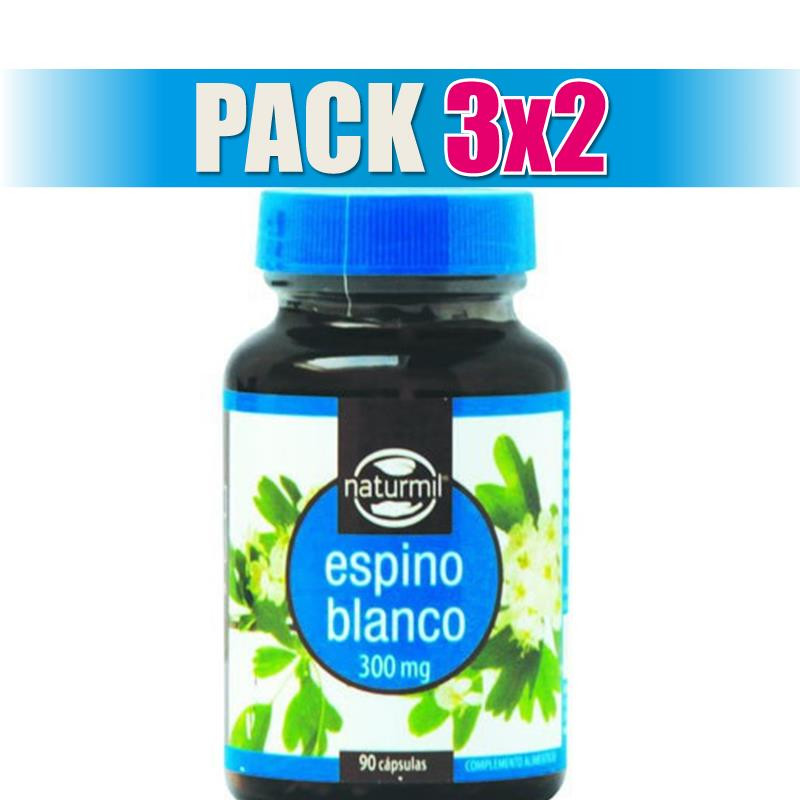 Pack 3x2 ESPINO BLANCO 300MG 90 PERLAS NATURMIL