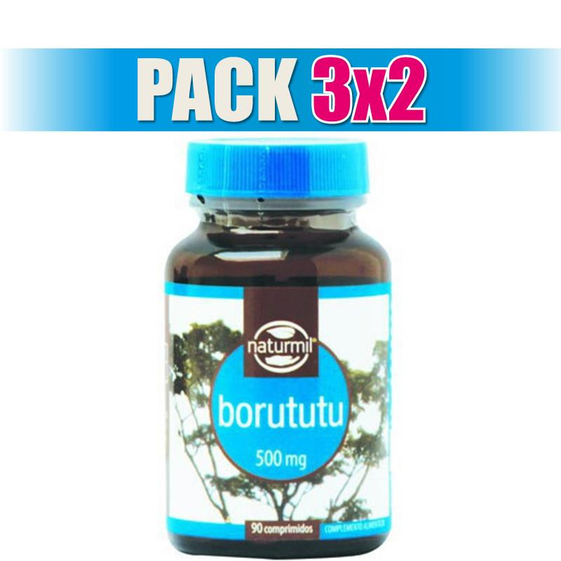 Pack 3x2 BORUTUTU 500Mg. 90 COMPRMIDOS NATURMIL