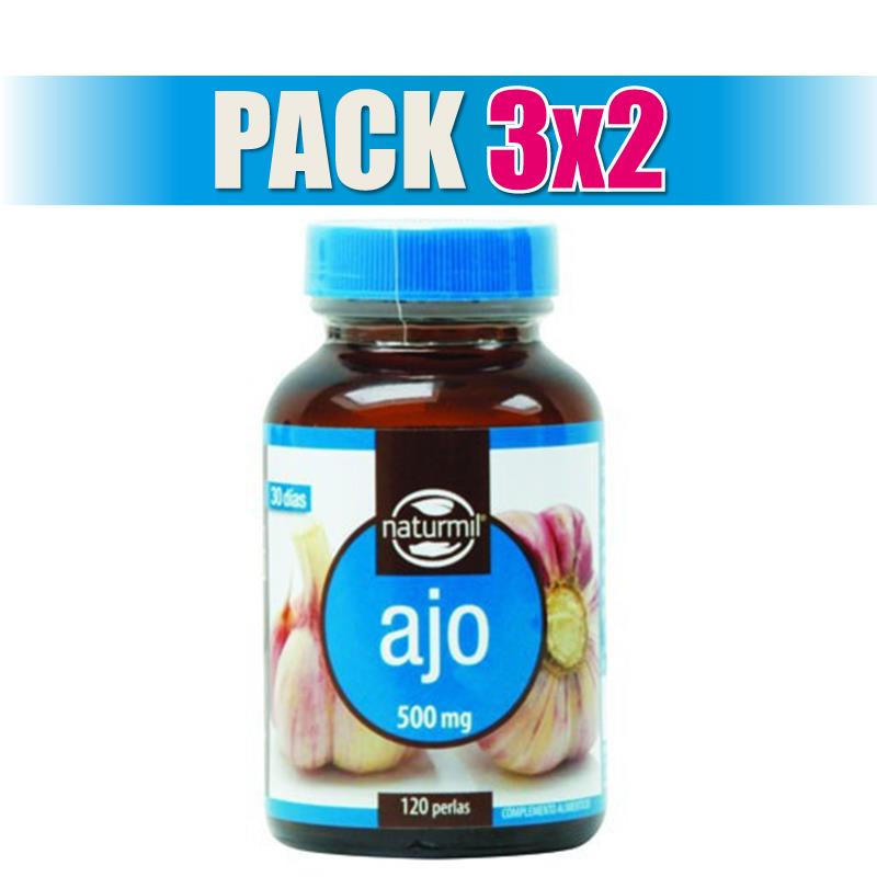 Pack 3x2 AJO 500Mg. 120 PERLAS NATURMIL