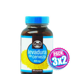 Pack 3x2 LEVADURA DE CERVEZA 400Mg. 180 COMPRIMIDOS NATURMIL