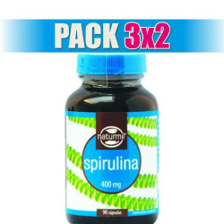 Pack 3x2 SPIRULINA 400Mg. 90 CAPSULAS NATURMIL