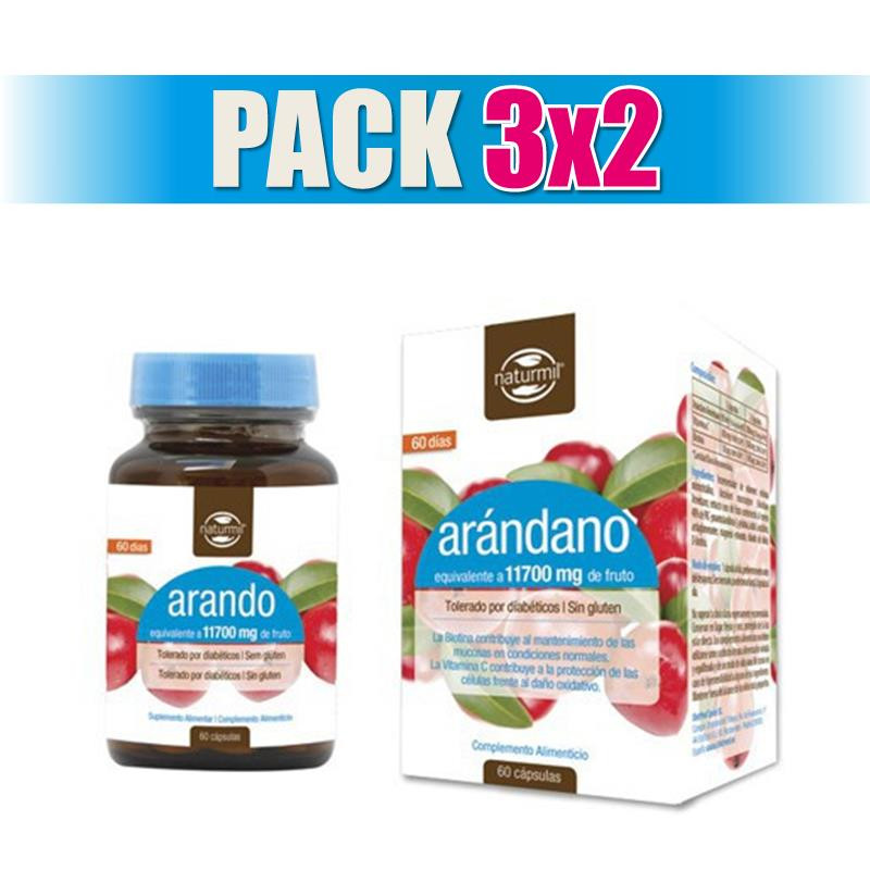 Pack 3x2 ARANDANO 60 CAPSULAS NATURMIL