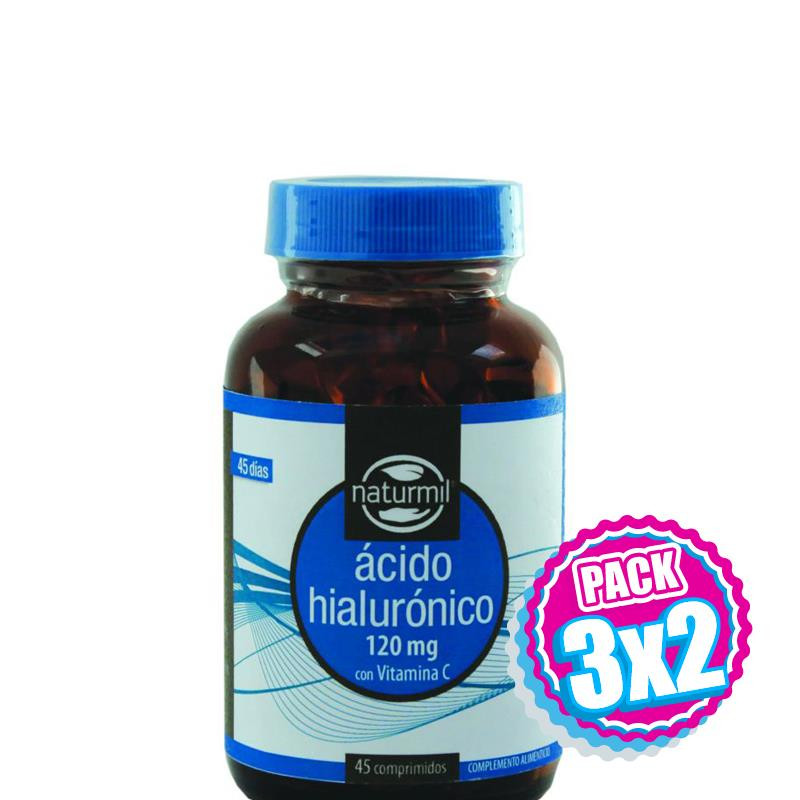 Pack 3x2 ACIDO HIALURONICO 120Mg. 45 COMPRIMIDOS NATURMIL