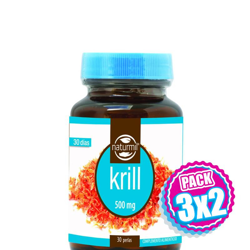 Pack 3x2 KRILL NKO 500Mg. 30 PERLAS NATURMIL