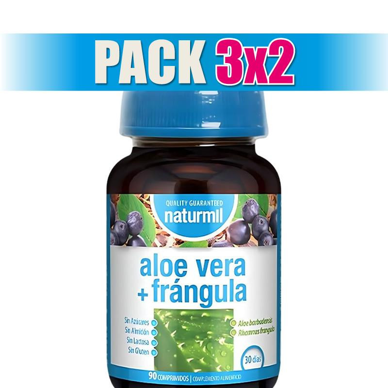 Pack 3x2 ALOE VERA + FRANGULA 90 COMPRIMIDOS NATURMIL