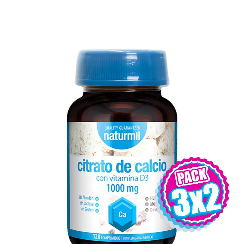 Pack 3x2 CITRATO DE CALCIO 1000MG 120 COMPRIMIDOS NATURMIL