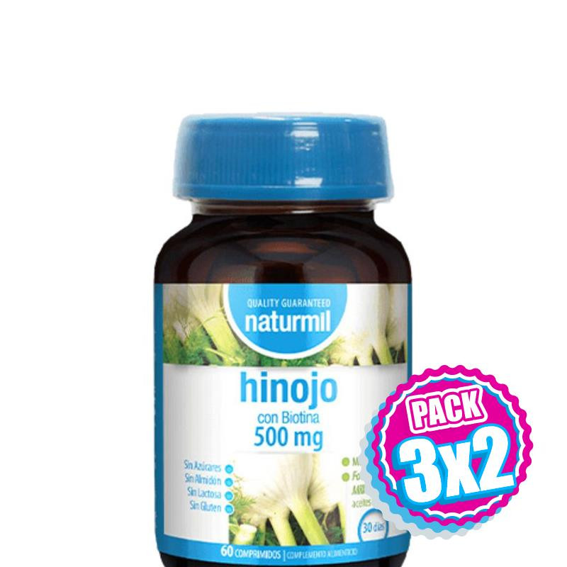 Pack 3x2 HINOJO CON BIOTINA 500MG 60 COMPRIMIDOS NATURMIL
