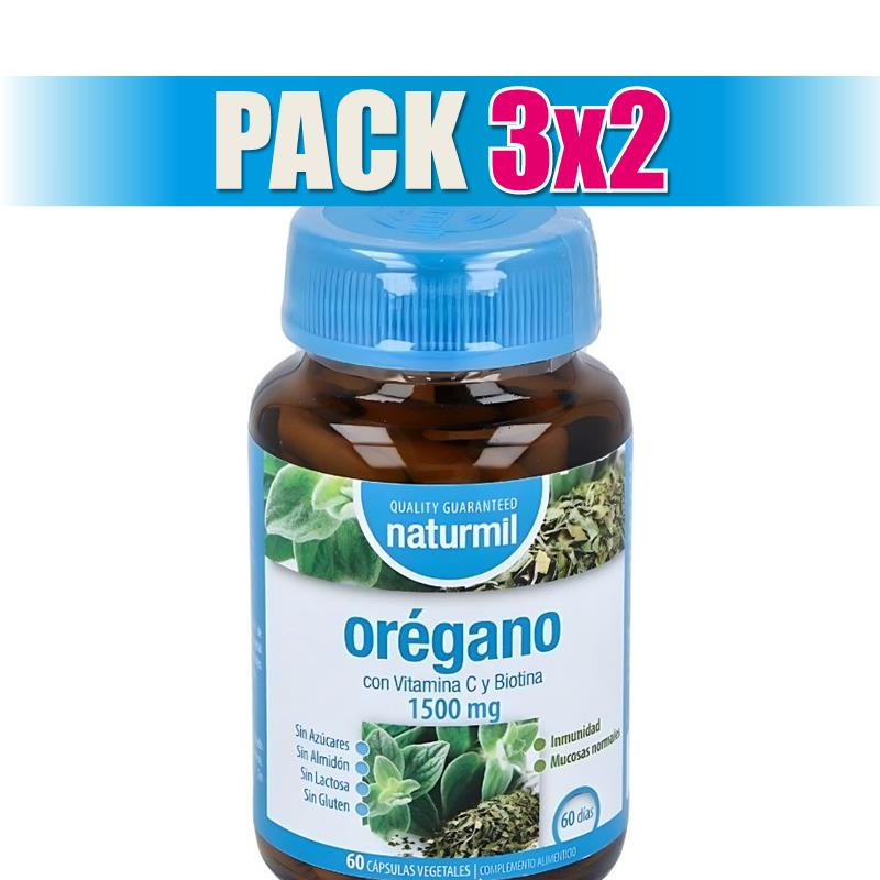 Pack 3x2 ORÉGANO COMPLEX 1500MG 60 CÁPSULAS NATURMIL
