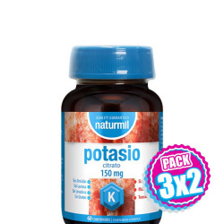 Pack 3x2 CITRATO DE POTASIO 150MG 60 COMPRIMIDOS NATURMIL