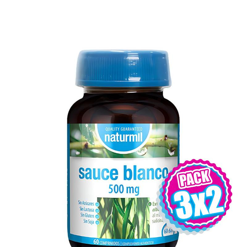 Pack 3x2 SAUCE BLANCO 500MG 60 COMPRIMIDOS NATURMIL
