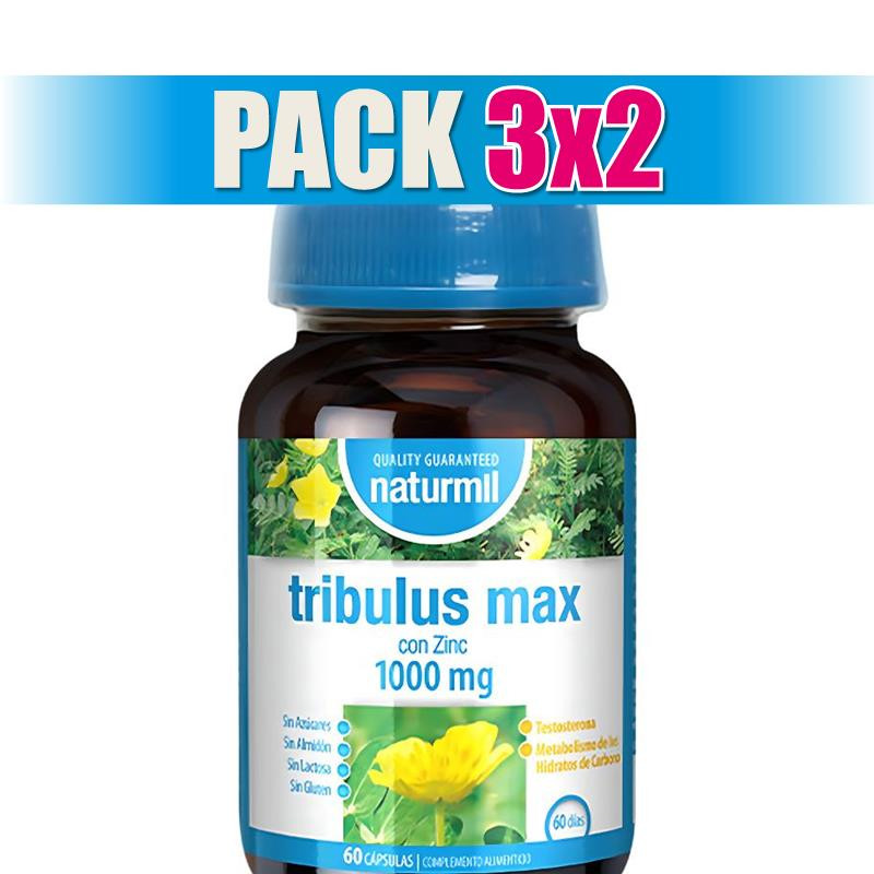 Pack 3x2 TRIBULUS MAX 60 CÁPSULAS NATURMIL