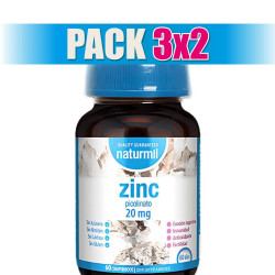 Pack 3x2 ZINC PICOLINATO 20MG 60 COMPRIMIDOS NATURMIL