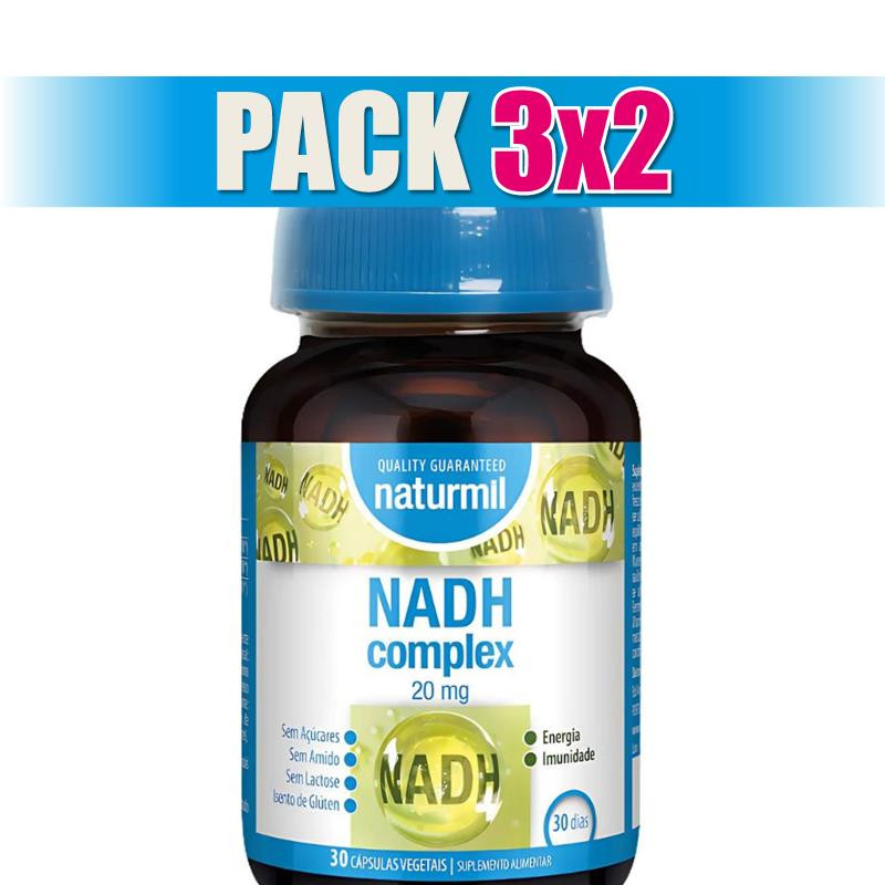 Pack 3x2 NADH COMPLEX 20MG 30 CÁPSULAS VEGETALES NATURMIL