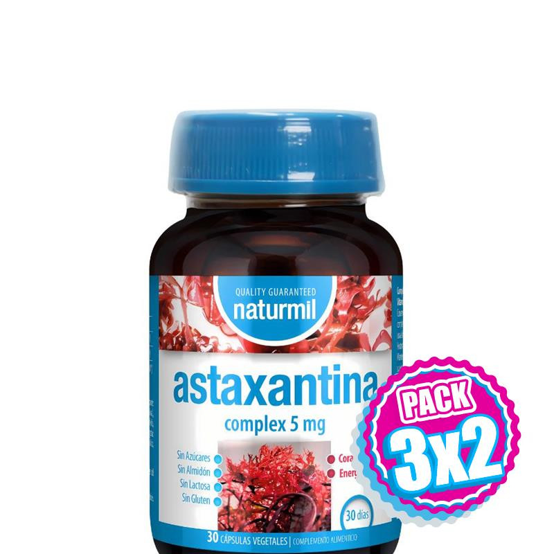 Pack 3x2 ASTAXANTINA COMPLEX 30 CÁPSULAS VEGETALES NATURMIL