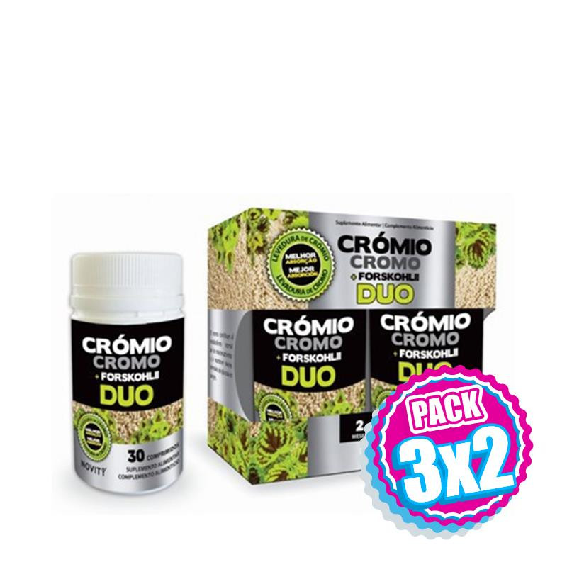 Pack 3x2 CROMO Y FORSKOHLII DUO 60 (30+30) COMPRIDOS NOVITY